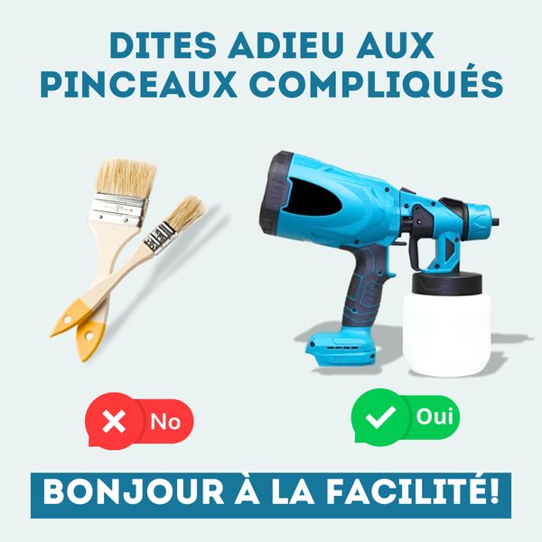 Pistolet à Peinture Électrique Sans Fil Portatif Magique (+Batterie Offerte) 🇧🇫